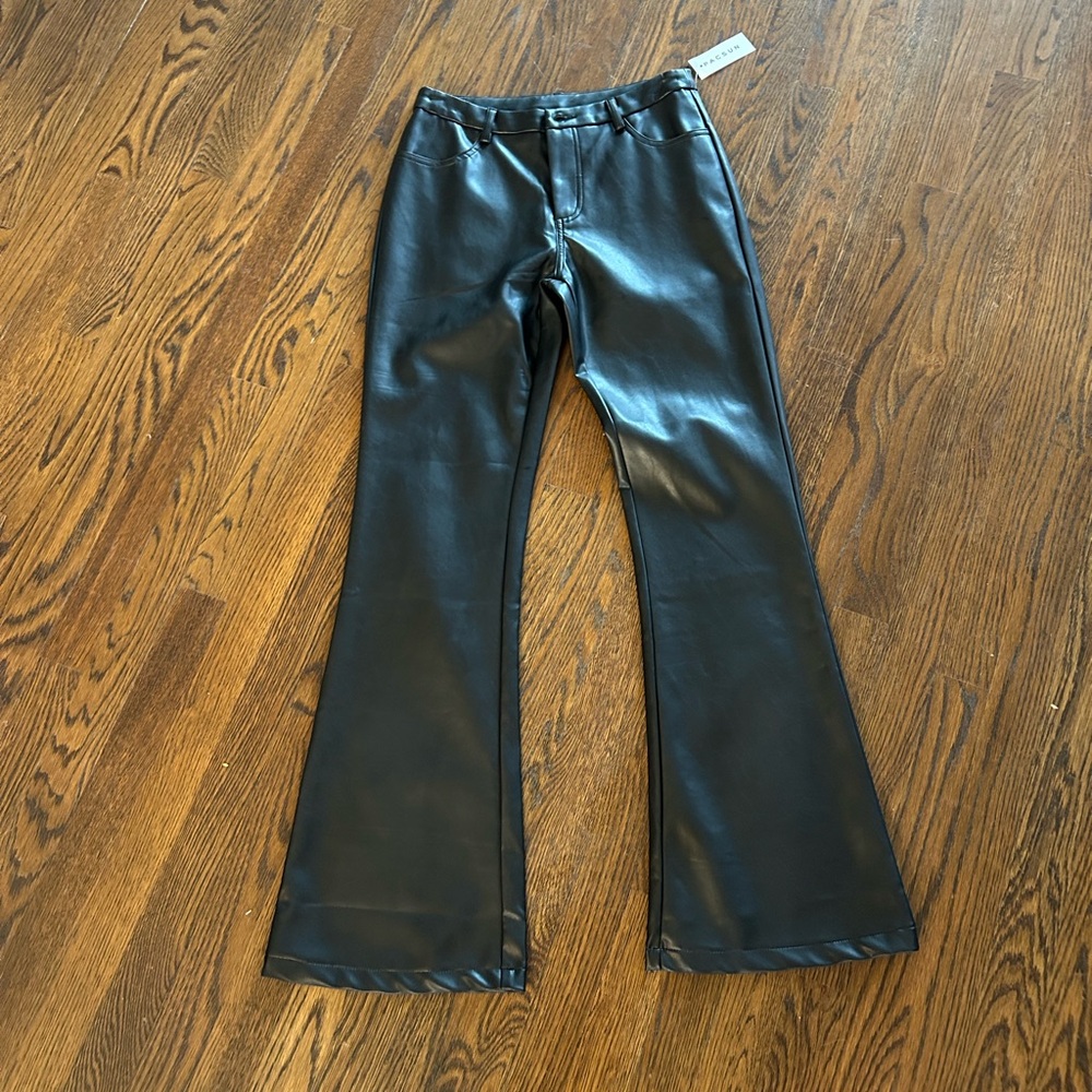 Pleather  boot cut pants